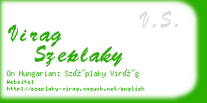 virag szeplaky business card